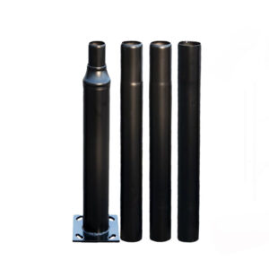 Split-Mount Solar Street Light Pole with Powder-Coated Q235 Steel & IP68 Protection Model SPZL-2345 2m–5m