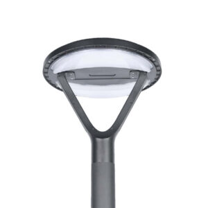 Lumin Solar Solutions GLCZ-2705 crescent solar garden light with 20W panel, 20Ah battery & Ø76mm tenon for villa gardens.