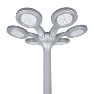 Lumin Solar Solutions GLCZ-5106 commercial solar post top light with 1.26m frame & Ø89mm tenon for civic plazas.