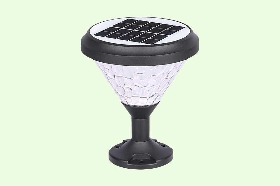 Commercial-grade IP65 die-cast aluminum solar bollard light with 360-degree optical diffuser by Lumin Solar Solutions.
