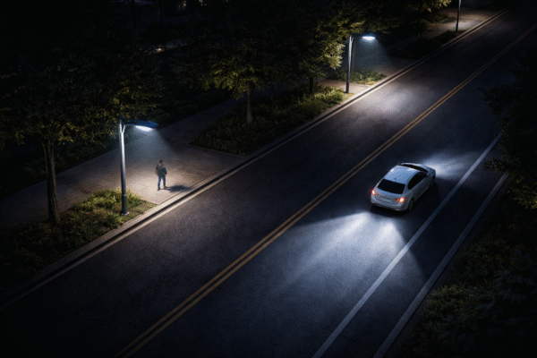 smart adaptive led street lighting motion sensor traffic pedestrian flow