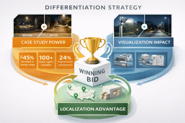 bid winning differentiation strategy infographic