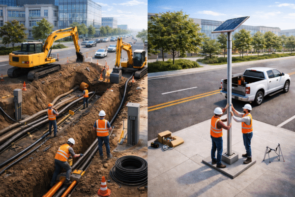 fast deployment solar street light simplified installation process