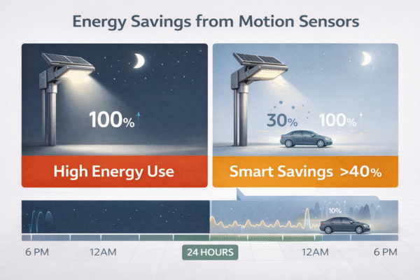 motion sensor lighting energy savings diagram