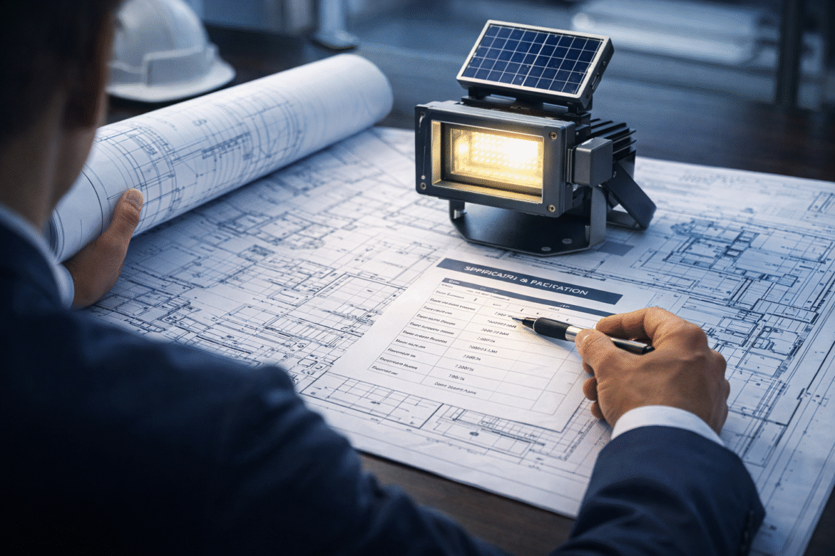 solar floodlight supplier selection decision blueprint engineer