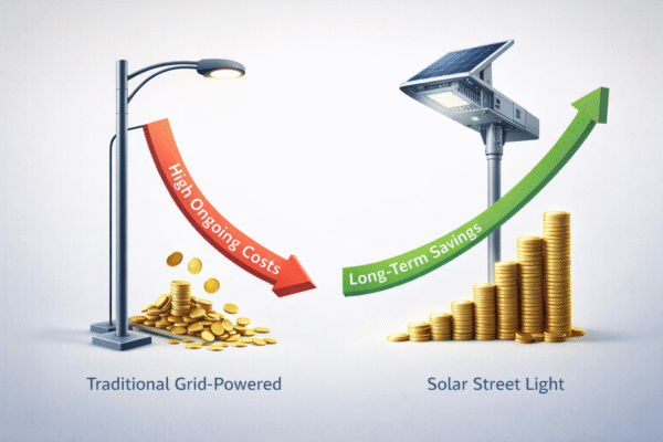 solar vs traditional lighting cost comparison chart