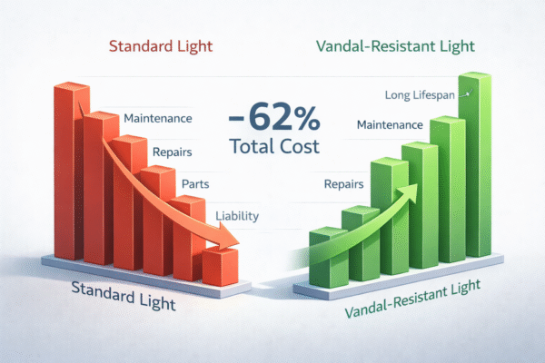 vandal proof vs standard solar light cost comparison chart