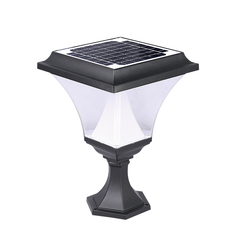 Lumin CYCZ-4205 High-Lumen Solar Bollard Light features 360° pavilion optics, 15W 12Ah battery for commercial plazas.