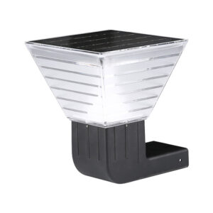 Lumin Solar Solutions Polaris Geometric Ribbed-Diffuser Solar Wall Light PSCZ-6001 Ribbed Diffuser 5W IP65 Commercial Entrances