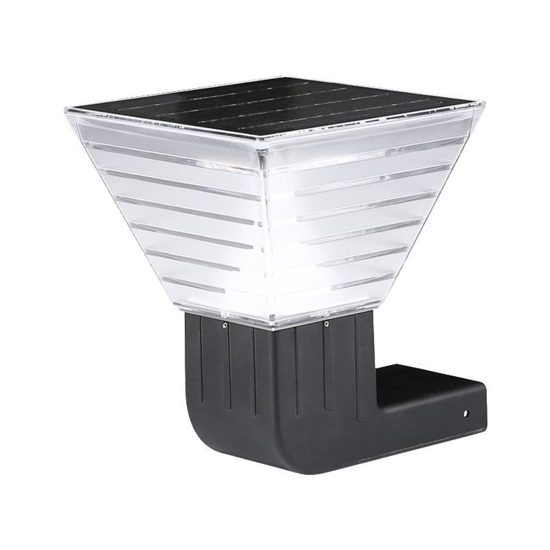 Lumin Solar Solutions Polaris Geometric Ribbed-Diffuser Solar Wall Light PSCZ-6001 Ribbed Diffuser 5W IP65 Commercial Entrances