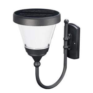 Lumin Solar Solutions Polaris Lantern-Style Solar Wall Light PSCZ-2106 Curved Wall Arm 4.5W IP65 Building Entrances