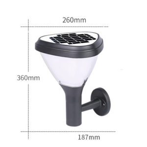 Lumin Solar Solutions Polaris Minimalist Diffused Solar Wall Light PSCZ-2104 Size Diagram 260mmx360mm 5W IP65 Walkways