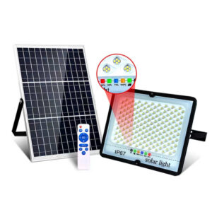 Lumin Solar Solutions QSKZ-HD High-Density SMD2835 Solar Flood Light with 644 LEDs for commercial perimeter security